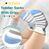 HYCLES Non-Slip Toddler Socks, Cartoon Dinosaur Animal Boy Grip Socks for 5-7 Years Kids Baby view 3