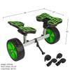Kayak Cart - 140lb Capacity Canoe Dolly with Airless Tires, Aluminum Frame, and Straps for Small Watercraft - Kayak Accessories by RAD Sportz (Green) view 3