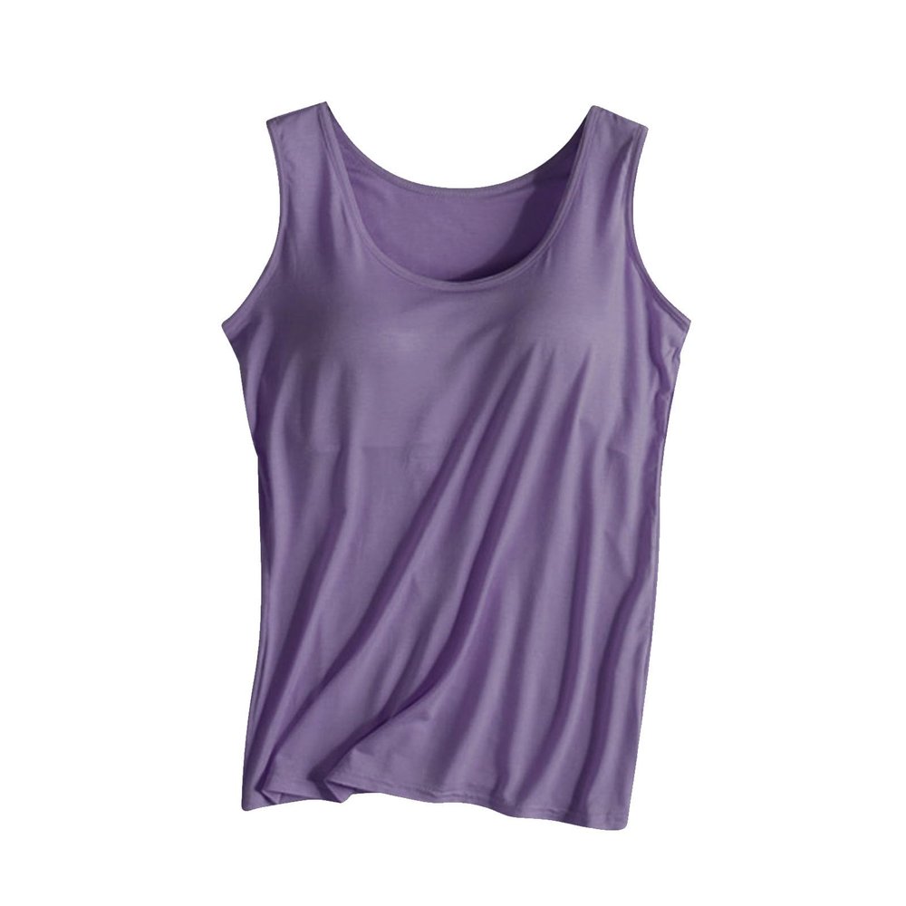 2024 Tank Tops for Women Built in Bra Loose Fit Workout Tops Sleeveless Summer Shirts Trendy Camis Fashion Camisole