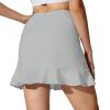 M MOTEEPI Womens Golf Clothes Outfit Tennis Skirt with Shorts Athletic Skorts for Woman with Pockets Light Grey M view 2
