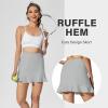M MOTEEPI Womens Golf Clothes Outfit Tennis Skirt with Shorts Athletic Skorts for Woman with Pockets Light Grey M view 3