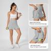 M MOTEEPI Womens Golf Clothes Outfit Tennis Skirt with Shorts Athletic Skorts for Woman with Pockets Light Grey M view 4