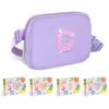 COSHAYSOO Purple Fanny Pack for Girls Purse Crossbody Belt Bag with Initials, Personalized 6 7 8 9 10 11 12 Year Old Teen Girl Birthday Gift Ideas Christmas Gifts Preteen Tween Trendy Stuff Letter G view 1