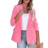 Women's Casual Open Front Blazers Long Sleeve Work Office Suit Jackets with Pockets Solid Color Business Coat view 1