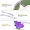 Cycling Glasses, TR90 Unbreakable Frame Polarized Anti-UV400 Sports Sunglasses(Purple) view 3