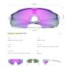 Cycling Glasses, TR90 Unbreakable Frame Polarized Anti-UV400 Sports Sunglasses(Purple) view 4