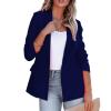 Tazeap Women's Casual Open Front Blazers Long Sleeve Work Office Suit Jackets with Pockets Solid Color Business Coat view 1