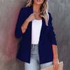 Tazeap Women's Casual Open Front Blazers Long Sleeve Work Office Suit Jackets with Pockets Solid Color Business Coat view 2