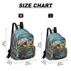PJGINUIUA Women's Quilted Small Backpack Sea Turtles Mini Backpack Purse for Women College Travel Daypack view 4