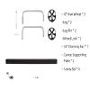 GigaCraft Canoe Trolley Cart Package, Canoe Wheels Cart for Fishing, Transport Carrier for Fishing Kayak and Canoe with 10 Puncture-Free Wheels(Black, 36") view 3
