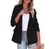 Women's Casual Open Front Blazers Long Sleeve Work Office Suit Jackets with Pockets Solid Color Business Coat view 1