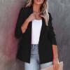 Women's Casual Open Front Blazers Long Sleeve Work Office Suit Jackets with Pockets Solid Color Business Coat view 2