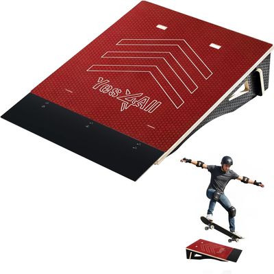 Yes4All Single-Piece Skateboard Ramp, Bike Ramp, Skate Ramp - Design for Beginners, More Durable, Safe, Capacity 220Lbs