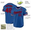 Custom Blue Baseball Jersey Authentic Throwback Pullover Personalized Large Mesh V-Neck Baseball Shirts Stitched Name and Number view 2