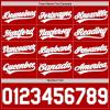 Custom Red Baseball Jersey Authentic Throwback Pullover Personalized Large Mesh V-Neck Baseball Shirts Stitched Name and Number view 3