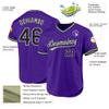 Custom Purple Baseball Jersey Authentic Throwback Pullover Personalized Large Mesh V-Neck Baseball Shirts Stitched Name and Number view 2