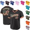 Custom Baseball Jersey Authentic Throwback Pullover Personalized Large Mesh V-Neck Baseball Shirts Stitched Name and Number view 1
