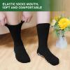 Artfasion Non Slip Socks: Men's & Women's Grip Socks Anti Slip for Seniors, Hospital, Yoga, Pilates - 7-10, Mix-5pack view 4
