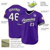 Custom Purple Baseball Jersey Authentic Throwback Pullover Personalized Large Mesh V-Neck Baseball Shirts Stitched Name and Number view 2