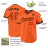 Custom Orange Baseball Jersey Authentic Throwback Pullover Personalized Large Mesh V-Neck Baseball Shirts Stitched Name and Number view 2