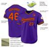 Custom Purple Baseball Jersey Authentic Throwback Pullover Personalized Large Mesh V-Neck Baseball Shirts Stitched Name and Number view 2