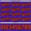 Custom Purple Baseball Jersey Authentic Throwback Pullover Personalized Large Mesh V-Neck Baseball Shirts Stitched Name and Number view 3
