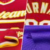 Custom Purple Baseball Jersey Authentic Throwback Pullover Personalized Large Mesh V-Neck Baseball Shirts Stitched Name and Number view 4