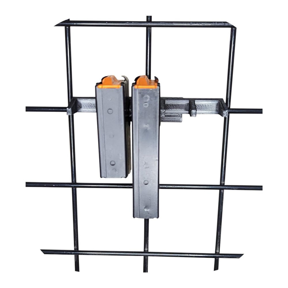 Hammy3DPrints Mount for 350 Legend AR Mags - Gridwall | Magazine Holder Storage Rack (5 Mag)