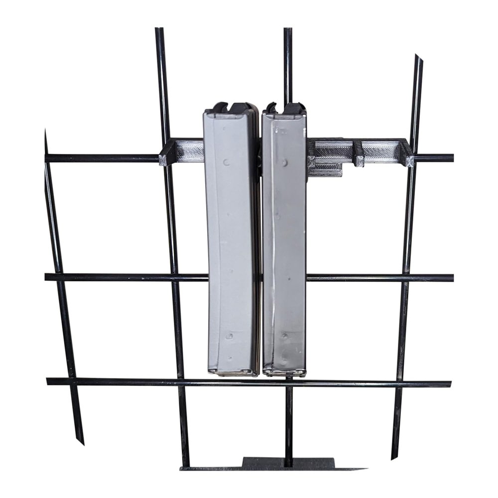 Hammy3DPrints Mount for 762x39 AR47 Mags - Gridwall | Magazine Holder Storage Rack (3 Mag)