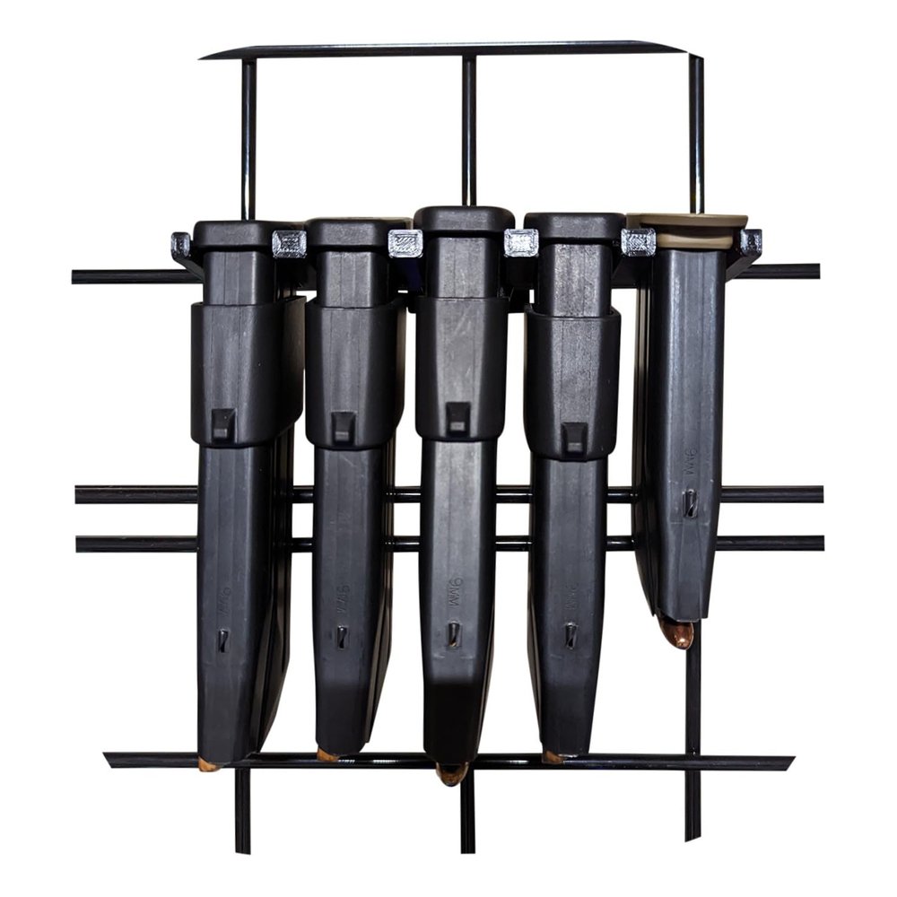 Hammy3DPrints Mount for FN 509 Series Mags - Gridwall | Magazine Holder Storage Rack (5 Mag)