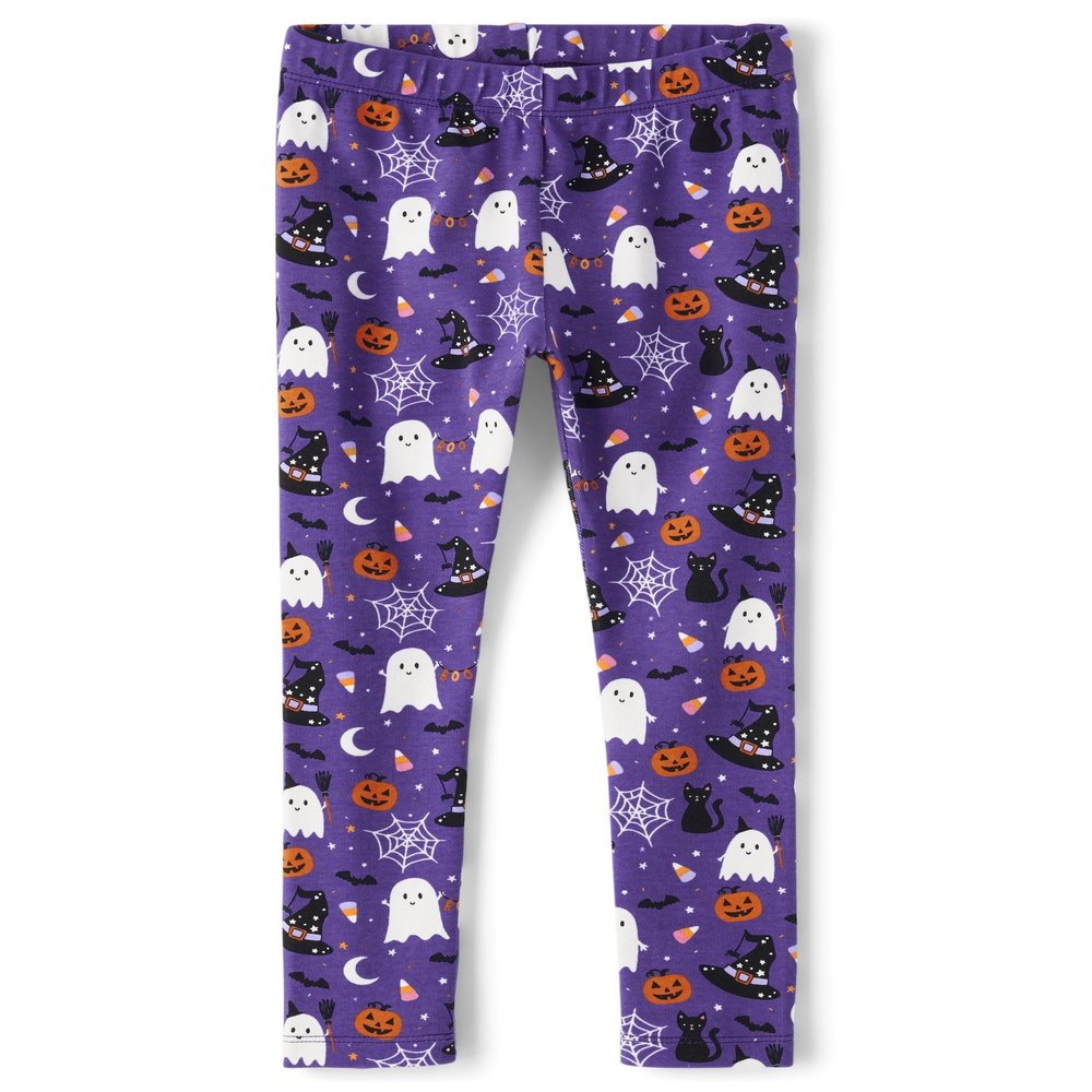 Gymboree and Toddler Fall and Holiday Leggings,Purple Cats n Ghost,12