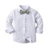 Boarnseorl Baby Boys Gentleman Outfits Pants Sets, Infant Long Sleeve Shirt + Pants + Bow Tie + Suspenders,6-9M view 2