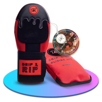 Drip & Rip Sliding Mitt Youth for Baseball & Softball - Ice Cream Sliding Mit Design with Hand Protection - Base Running, Breathable, Durable, Ambidextrous (Magma) - Ages 10+