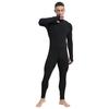 Linjinx Men's Long Sleeve Full Body Unitard Leotard Bodysuit Athletic Jumpsuit Front Zipper Rompers Black XX-Large