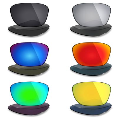 Mryok 6 Pairs Polarized Replacement Lenses for Costa Del Mar Panga Sunglass - Stealth Black/Fire Red/Ice Blue/Silver Titanium/Emerald Green/24K Gold