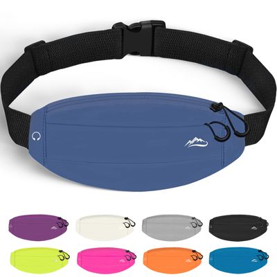 UPTARD Running Fanny Pack Whole Bag Reflective, Running belt for Women &Men,Sweatproof Phone Holder Workout, Running Waist Pack(steelblue)