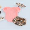 Baby Girl Clothes Newborn Summer Letter Lace Ruffles Romper + Floral Shorts 3pcs Toddler Photoshoot 3pcs Outfits (Pink-Happy 1st Mothers Day, 0-3 Months) view 4