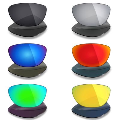 Mryok 6 Pairs Polarized Replacement Lenses for Oakley Reverie Sunglass - Stealth Black/Fire Red/Ice Blue/Silver Titanium/Emerald Green/24K Gold
