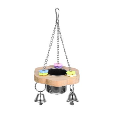 BESPORTBLE Parrot Toy Molar Feeder Interactive Hanging Bowl Bird Feeder Toy for Parrots Parakeets Cockatiels Random Color