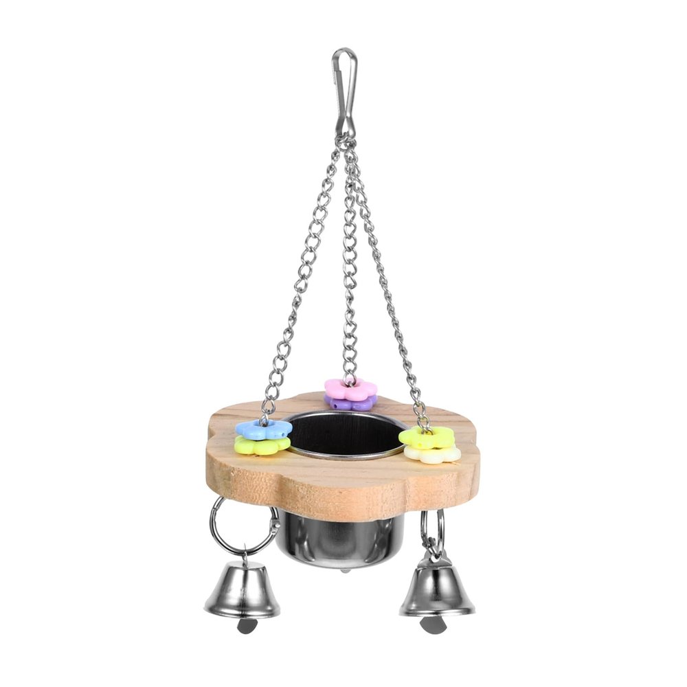 BESPORTBLE Parrot Toy Molar Feeder Interactive Hanging Bowl Bird Feeder Toy for Parrots Parakeets Cockatiels Random Color