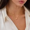 Turandoss Dainty Gold Initial Necklaces for Women Gifts - Layered 14k Gold Plated Tiny Initial M Pendant Necklaces for Women Personalized Choker Paperclip Chain Necklace Birthday Jewelry Gifts for Her view 2
