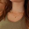 Turandoss Dainty Gold Initial Necklaces for Women Gifts - Layered 14k Gold Plated Tiny Initial M Pendant Necklaces for Women Personalized Choker Paperclip Chain Necklace Birthday Jewelry Gifts for Her view 4