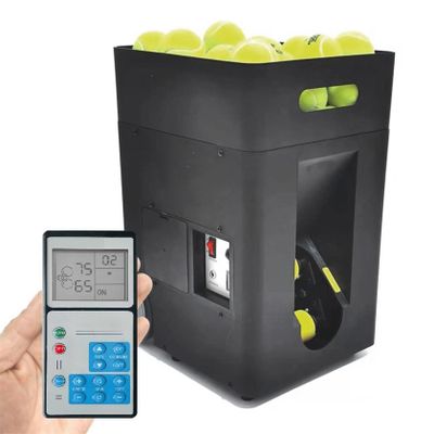 NYMFEA 50-Ball Mobile-Operated Tennis Trainer Smart Tennis Machine, Automatic Tennis Ball Launcher, Multiple Serving Routes, Adjustable Launching Angle, Speed, Rotation Frequency