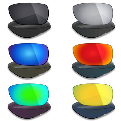 Mryok 6 Pairs Polarized Replacement Lenses for Costa Del Mar Blackfin Pro Sunglass - Stealth Black/Fire Red/Ice Blue/Silver Titanium/Emerald Green/24K Gold