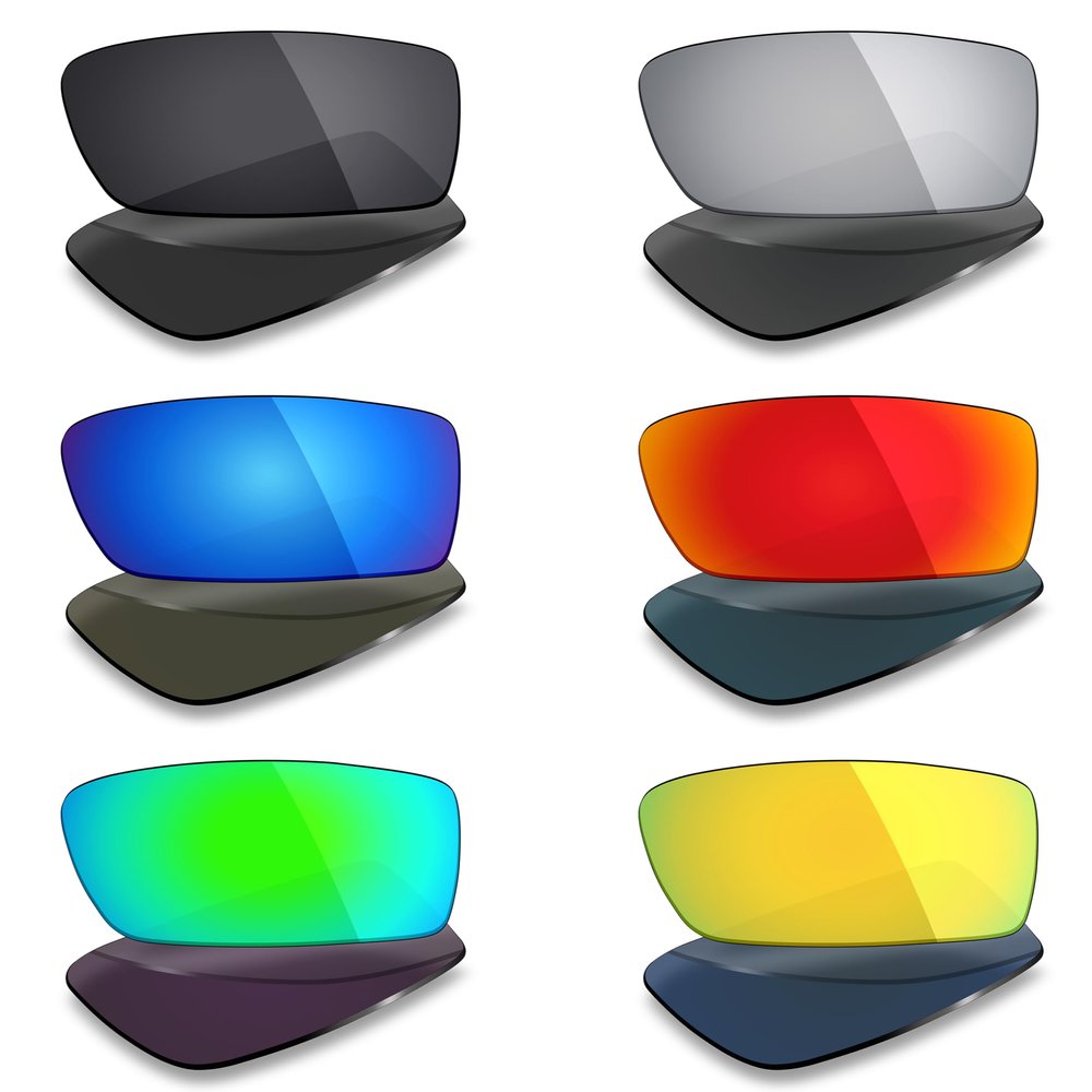 Mryok 6 Pairs Polarized Replacement Lenses for Smith Outlier - 56mm Sunglass - Stealth Black/Fire Red/Ice Blue/Silver Titanium/Emerald Green/24K Gold