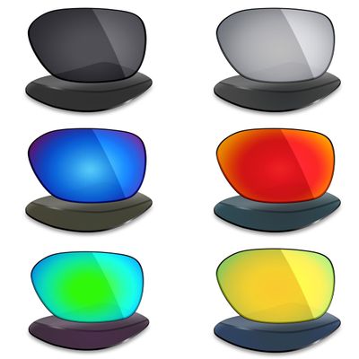 Mryok 6 Pairs Polarized Replacement Lenses for Oakley Proxy Sunglass - Stealth Black/Fire Red/Ice Blue/Silver Titanium/Emerald Green/24K Gold