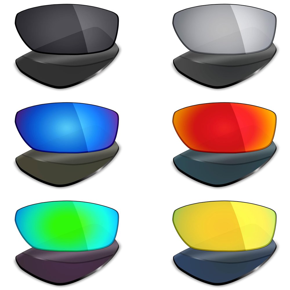 Mryok 6 Pairs Polarized Replacement Lenses for Revo Red Point RE4039 Sunglass - Stealth Black/Fire Red/Ice Blue/Silver Titanium/Emerald Green/24K Gold