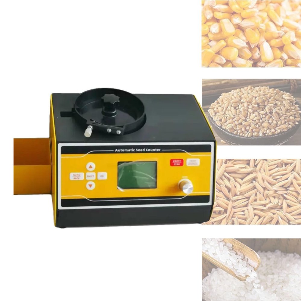 Ostreemaner Electronic Rice Seed Counter, Counting Machine with Adjustable Counting Speed, Led LCD Display, Counting Capacity 1~99999, Suitable for Large, Medium and Small Seeds