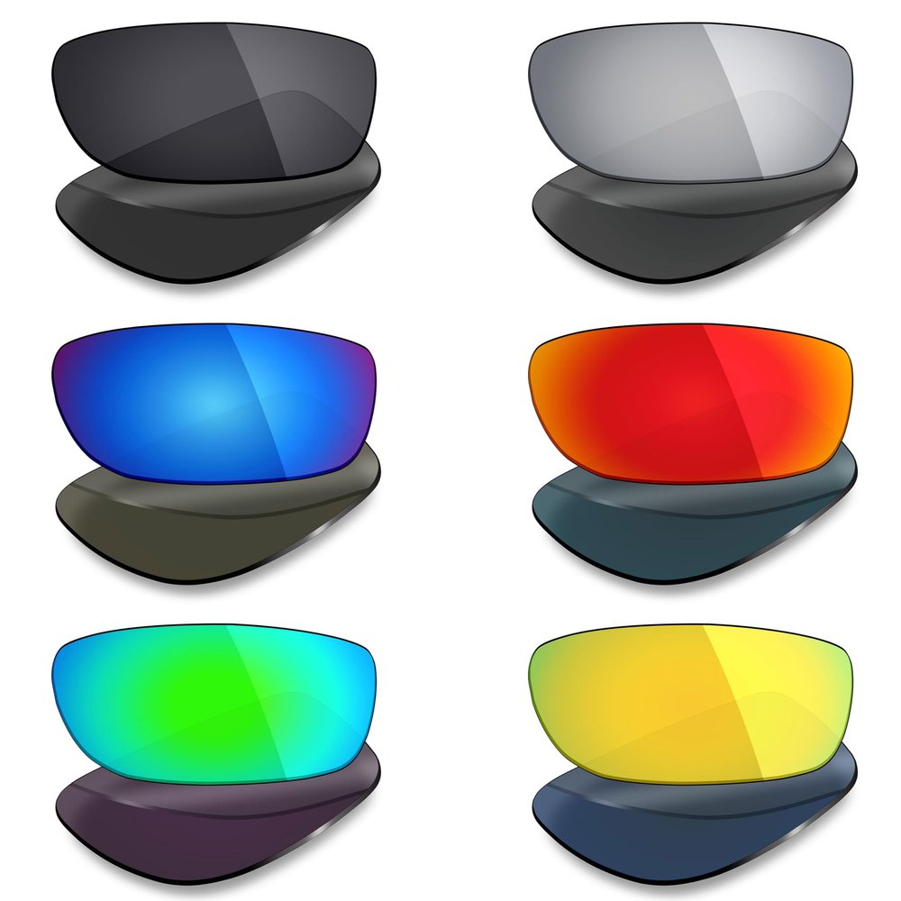 Mryok 6 Pairs Polarized Replacement Lenses for Arnette Heist 2.0 AN4215 Sunglass - Stealth Black/Fire Red/Ice Blue/Silver Titanium/Emerald Green/24K Gold