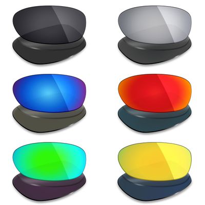 Mryok 6 Pairs Polarized Replacement Lenses for Spy Optic Bonnie Sunglass - Stealth Black/Fire Red/Ice Blue/Silver Titanium/Emerald Green/24K Gold